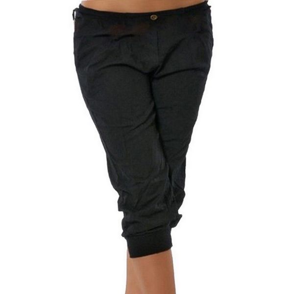 women's shorts 2021 fashion women summer solid short pants loose knee length trousers female soft chic elastic waist, White;black